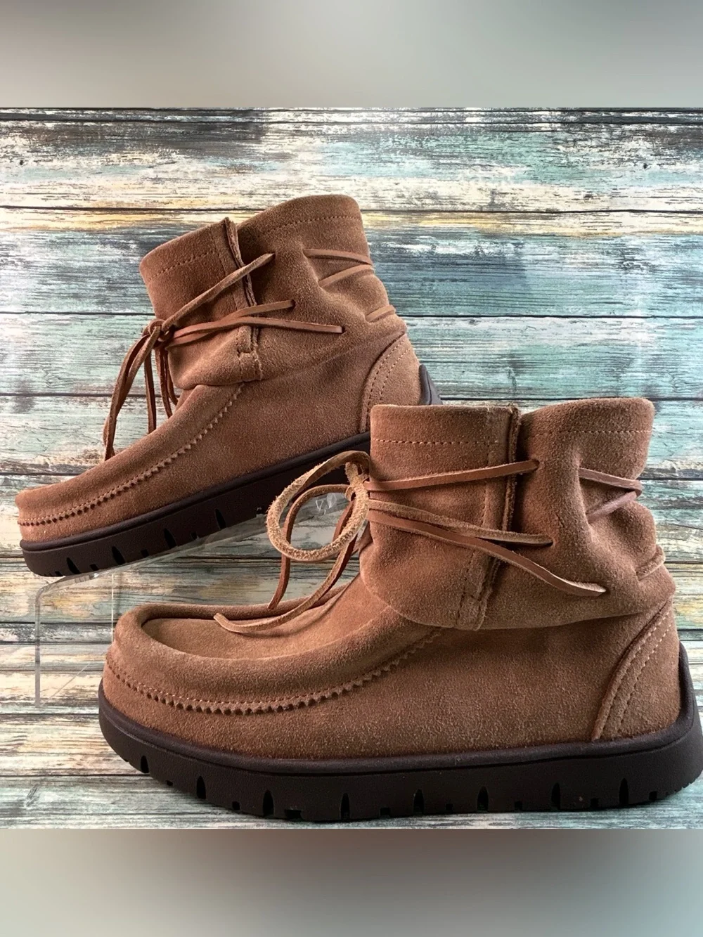 Manitobah Ziibi Mukluk Winter Ankle Boot Womens Size 9 Brown Suede Waterproof